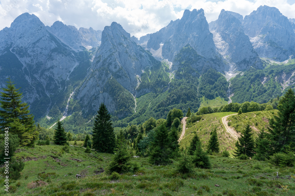 Fototapeta premium Kaiserbachtal Weg zum Stripsenjochhaus