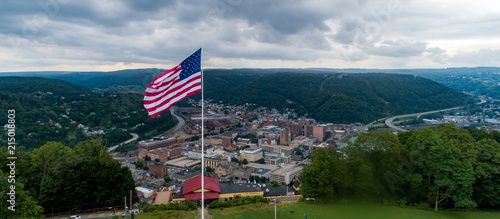 Flag over Johnstown, PA USA