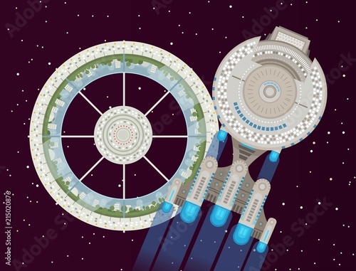 space starbase station and ship