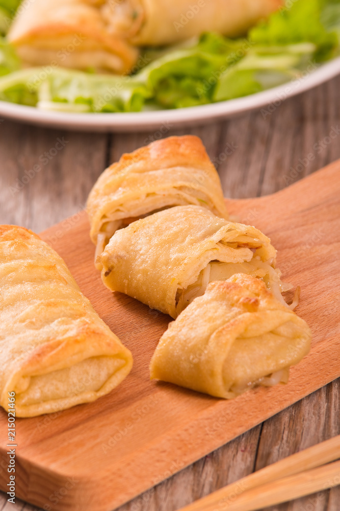Spring rolls. Spring rolls.