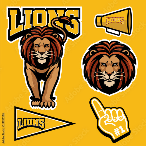 lion mascot set