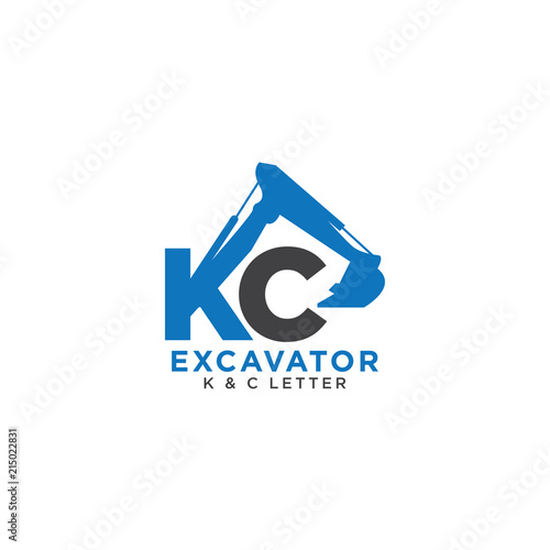 Letter K and C initial excavator
