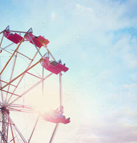 Konstfotografi Ferris wheel at a county fair.