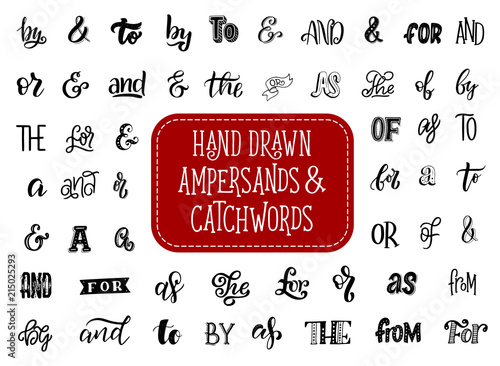 Ampersand and catchword retro lettering photo