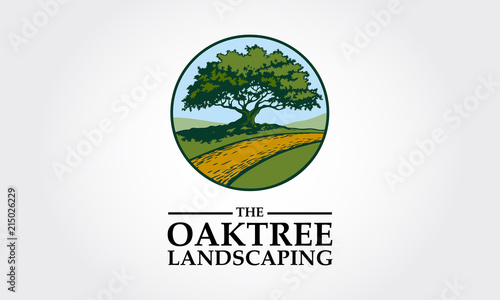 The Oak Tree Landscaping Logo Template, clean and unique, suitable to any kind of companies.