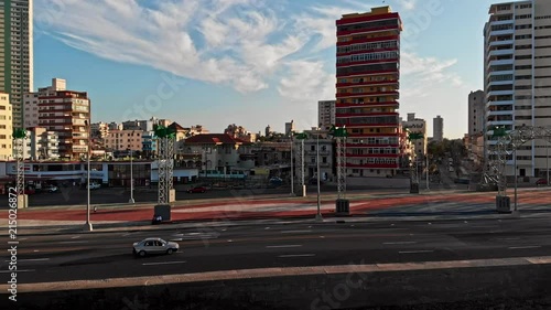 Cuba Havana v42 Street level birdseye view of waterfront looking inland 4/18 photo