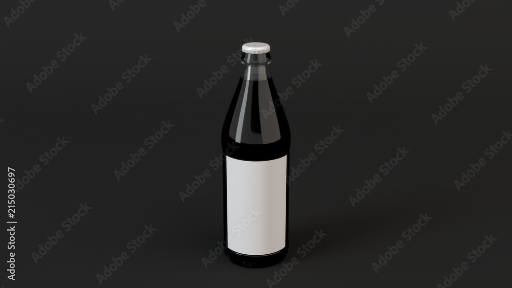 Mock up of beer bottle with blank label Mock up of beer bottle with blank label