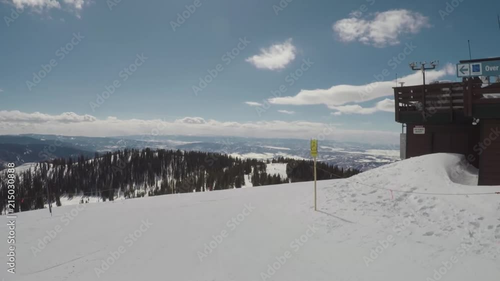 Mountain top Views. Tallest mountain on the ski slope looking out at the horizon. Mountain top Views. Tallest mountain on the ski slope looking out at the horizon.