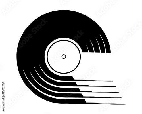 Vinyl record icon. Simple illustration of vinyl record vector icon for web design isolated on white background
