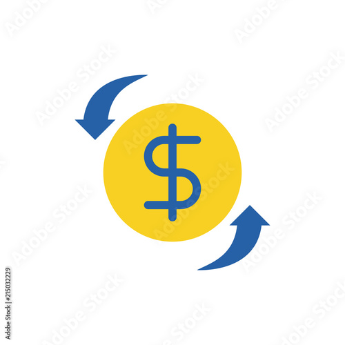 currency exchange icon vector illustration