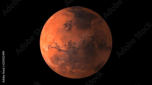 mars planet globe view