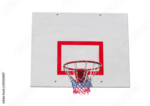 Basketball backboard isolated on white