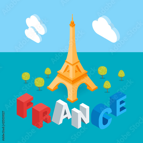 Isometric Eiffel tower