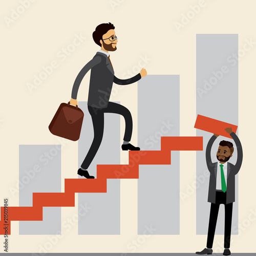 co-operation and teamwork,business assistance concept
