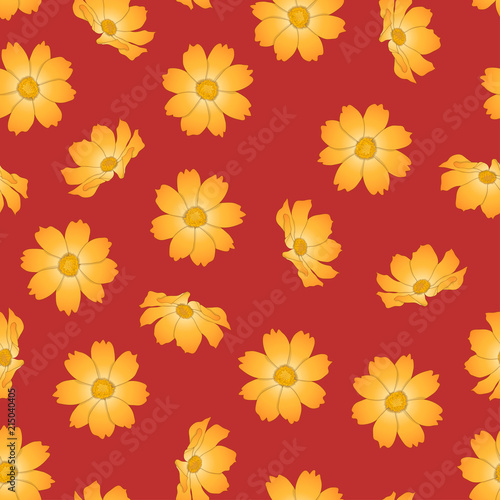 Orange Yellow Cosmos Flower...