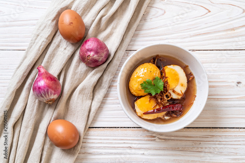 Fried Boiled Egg with Tamarind Sauce