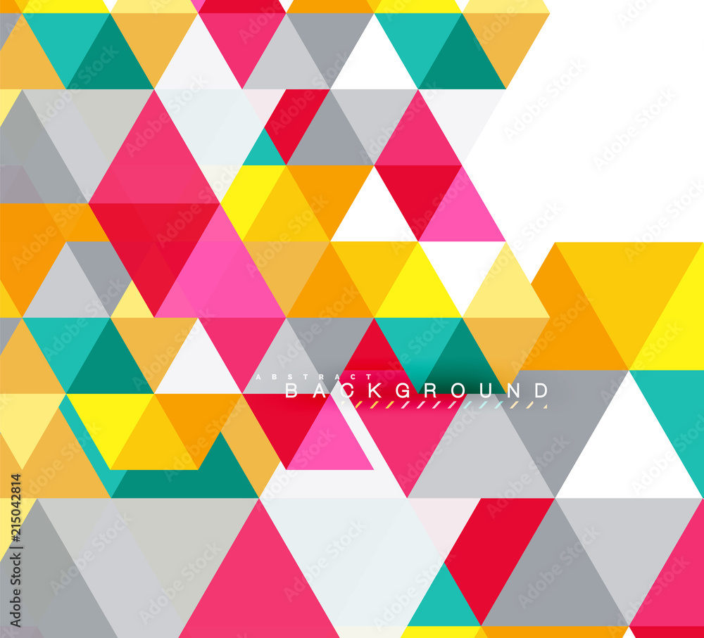 Multicolored triangles abstract background, mosaic tiles concept Multicolored triangles abstract background, mosaic tiles concept