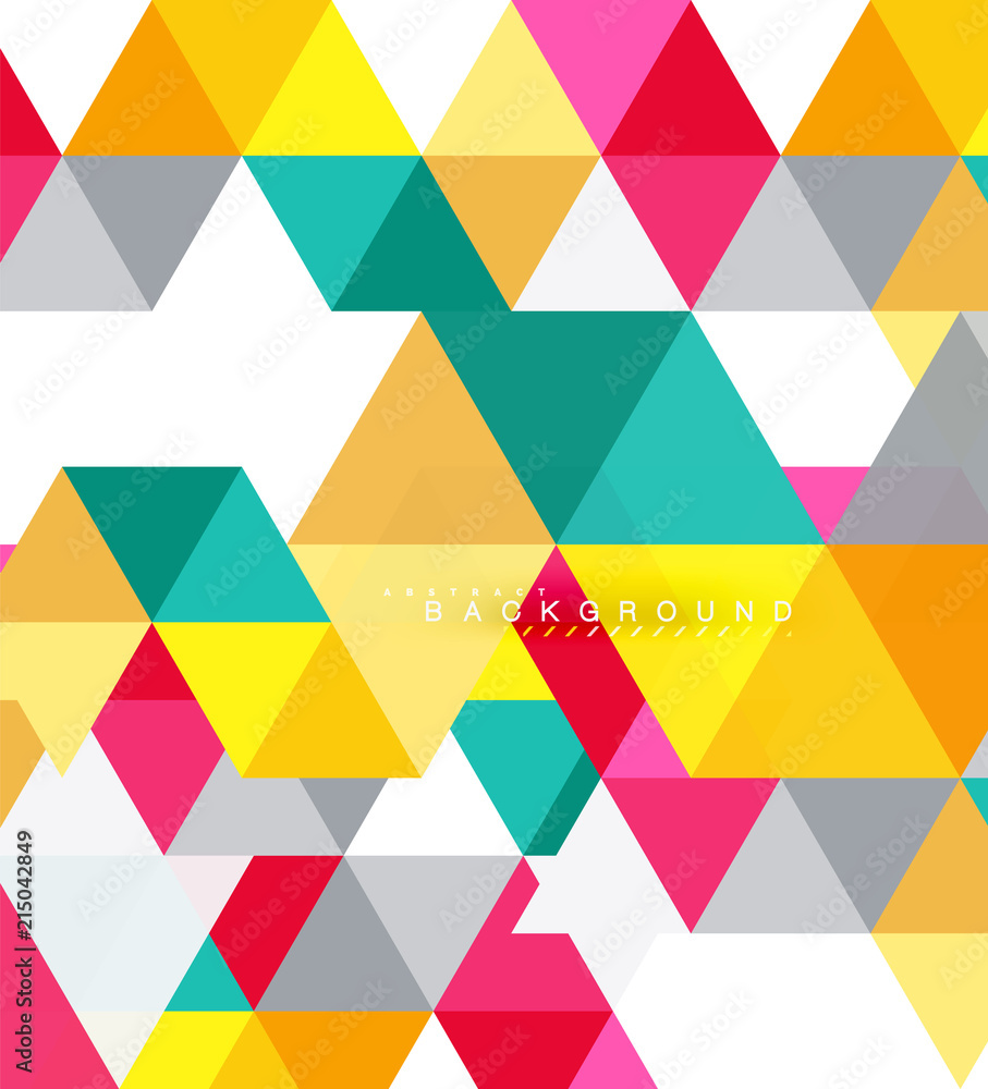 Multicolored triangles abstract background, mosaic tiles concept Multicolored triangles abstract background, mosaic tiles concept