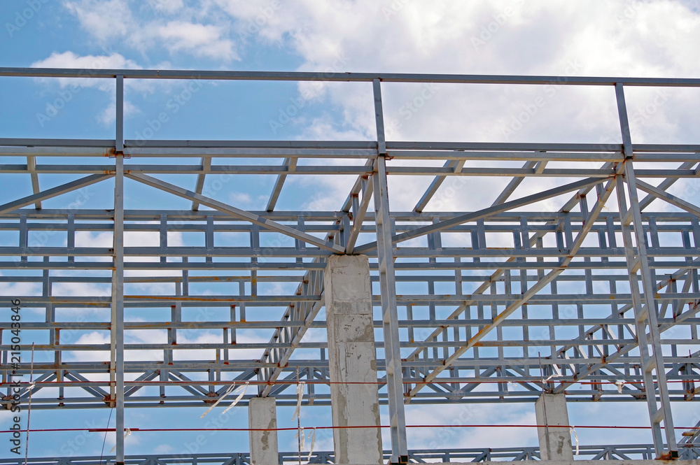 Structure of steel for building construction Structure of steel for building construction