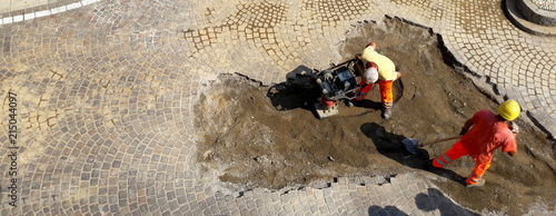 Fotografía Cantiere stradale - sistemazione del porfido