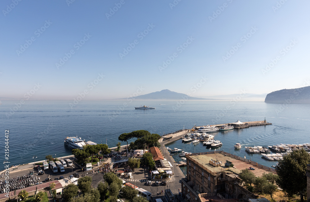  View over Marina and Bay of Naples, Sorrento, Neapolitan Riviera, Italy