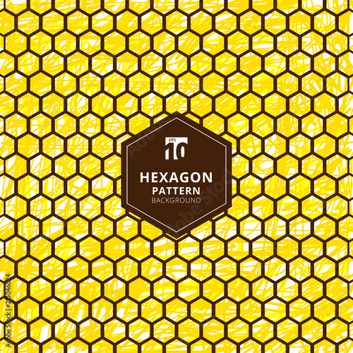 Abstract hexagons pattern o...