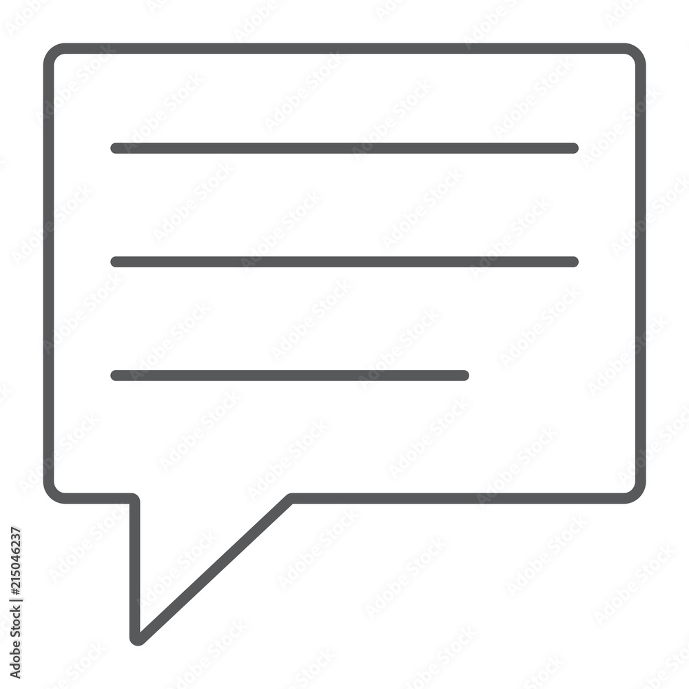 Text message thin line icon, dialog and chat, soeech bubble messgae sign, vector graphics, a linear pattern on a white background, eps 10. Text message thin line icon, dialog and chat, soeech bubble messgae sign, vector graphics, a linear pattern on a white background, eps 10.