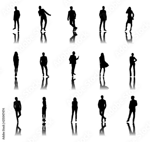 people silhouettes shadows