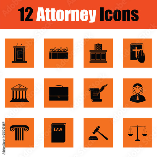 Set of attorney  icons