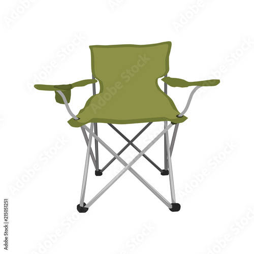 Camping portable chair vector.