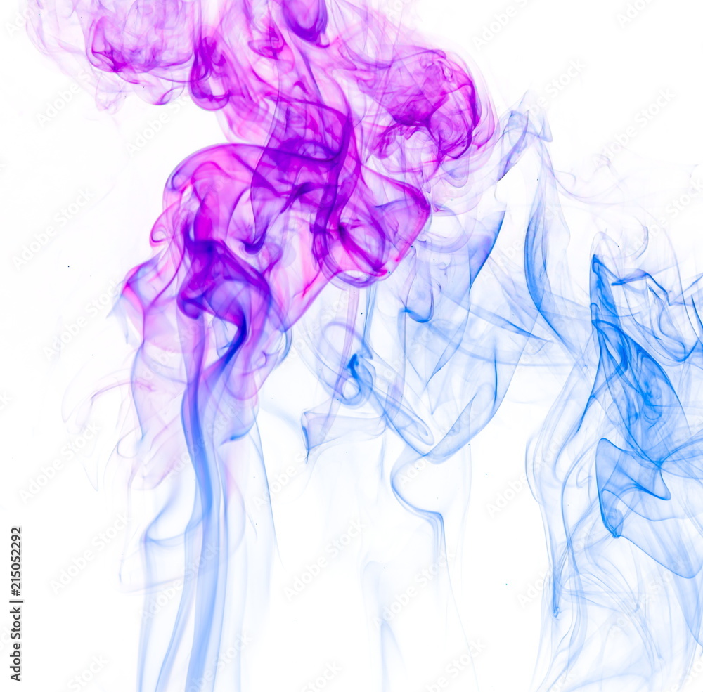 Colored smoke on white background Colored smoke on white background