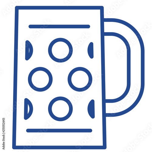 Bierkrug Maß Oktobrfest Vector Icon Illustration