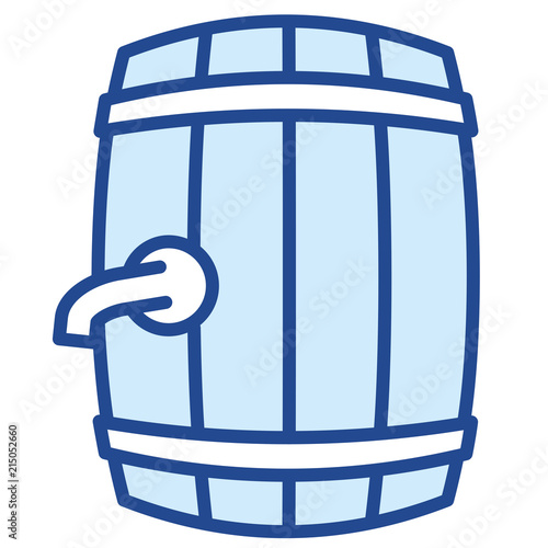 Bierfass Oktoberfest Anstich Vector Icon Illustration