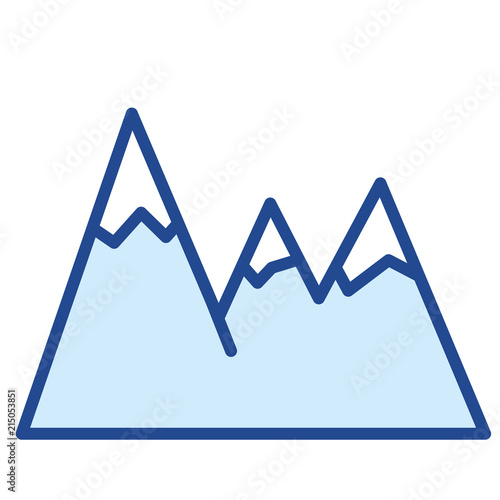 Alpen Gebirge Vector Icon Illustration