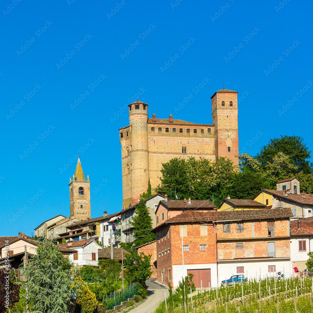 Serralunga d'Alba castle, langhe, Piedmont, Italy