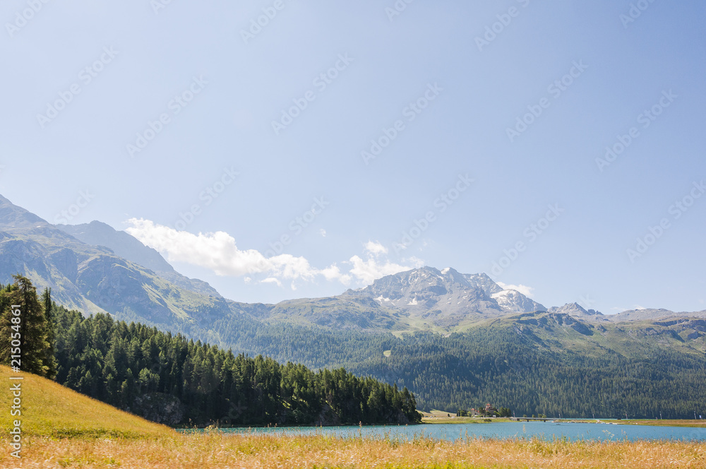 Surlej, Champférsee, Corvatsch, Alpen, Engadin, Oberengadin, Graubünden, Seenplatte, Wanderweg, Sommer, Schweiz