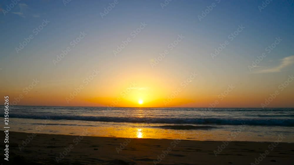 View Of Beach Seascapes. Sunset Over Sea Kammala Beach At Phuket, Thailand On 23 June 2018 View Of Beach Seascapes. Sunset Over Sea Kammala Beach At Phuket, Thailand On 23 June 2018
