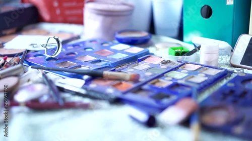 Wallpaper Mural Make up tools close up during spouse preparation Torontodigital.ca