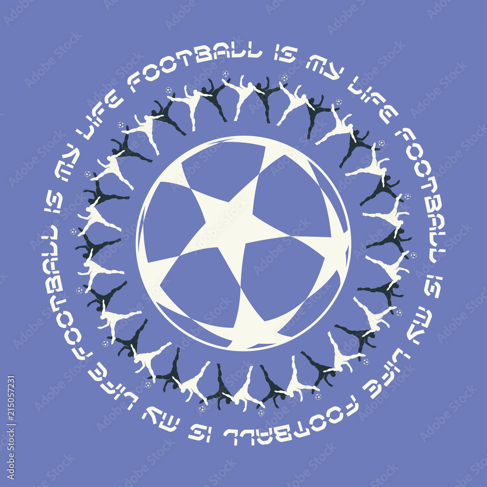 Football Shirt Logo. Vector logo on a soccer theme with the inscription 