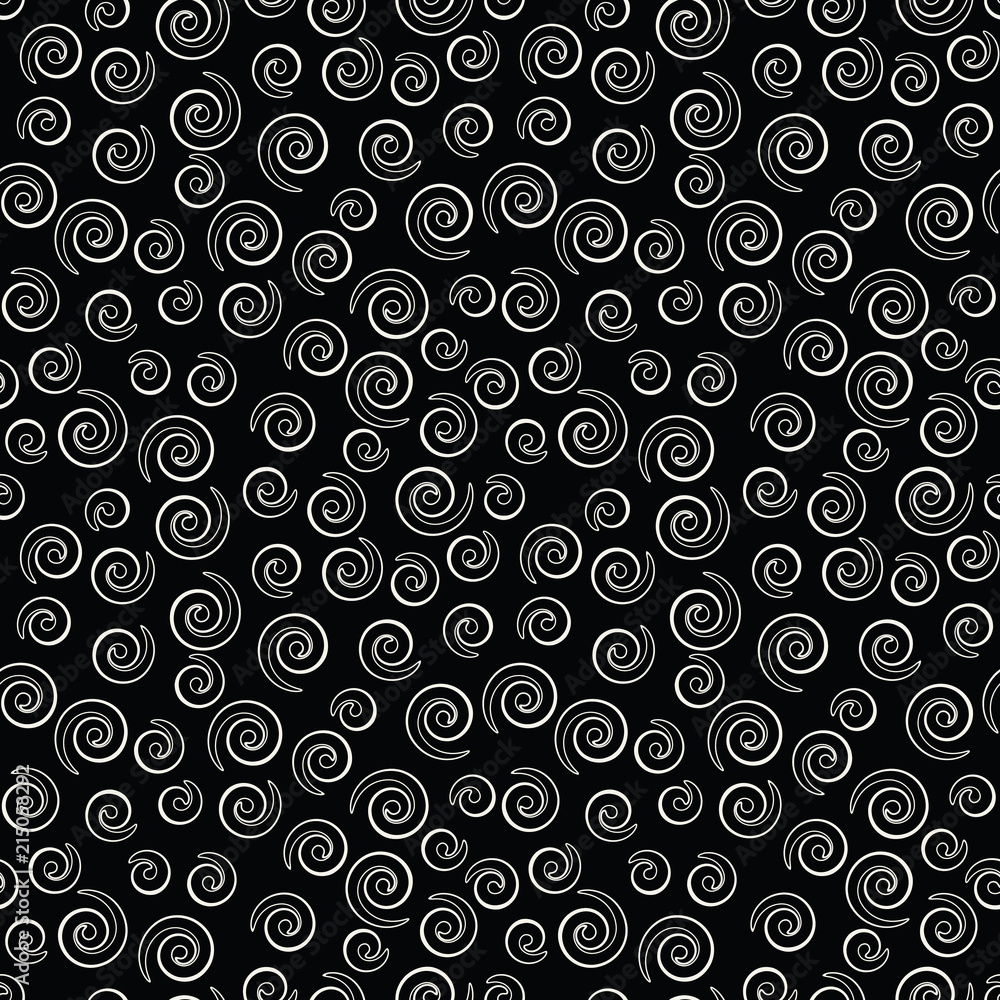 memphis style spiral seamless pattern