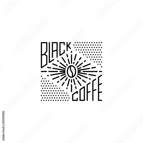 Vector Black Coffee Logo Template