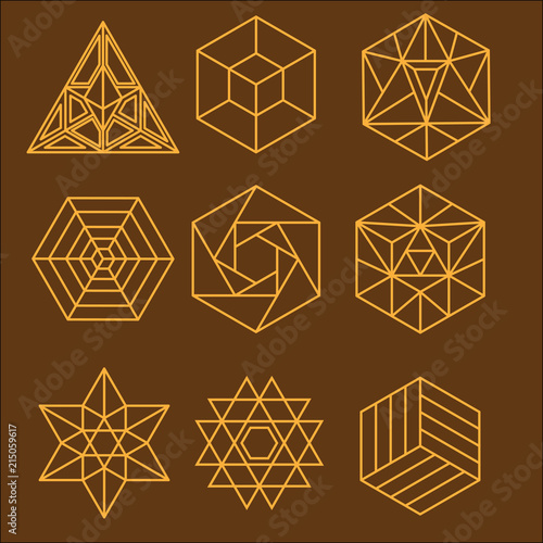 Hexagon vector logos