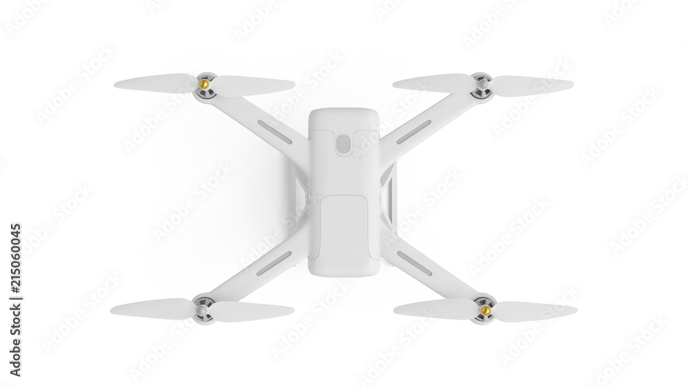 3D Rendering Drone isolated on white background 3D Rendering Drone isolated on white background