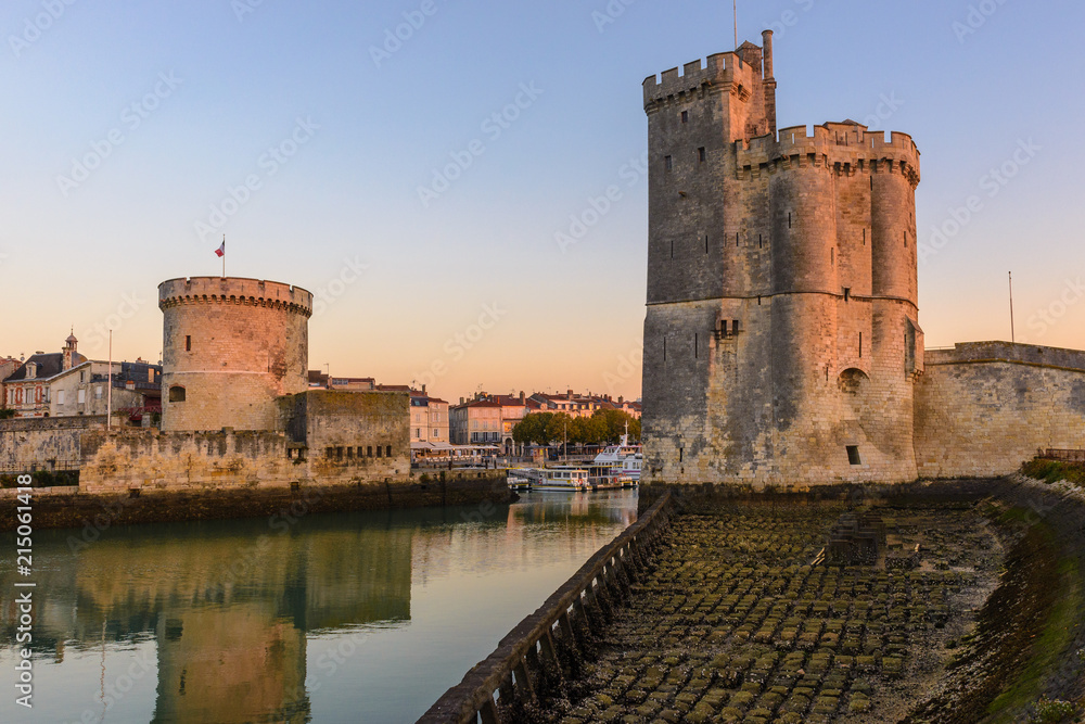 Old Harbour towers of La Rochelle France 