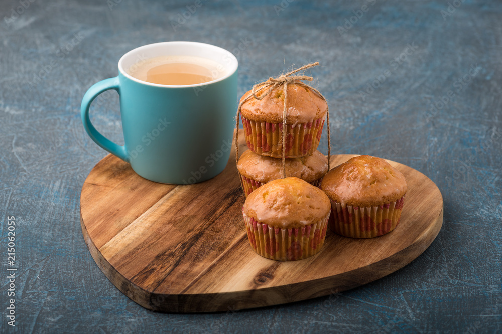 Delicious orange muffins for breakfast. Delicious orange muffins for breakfast.