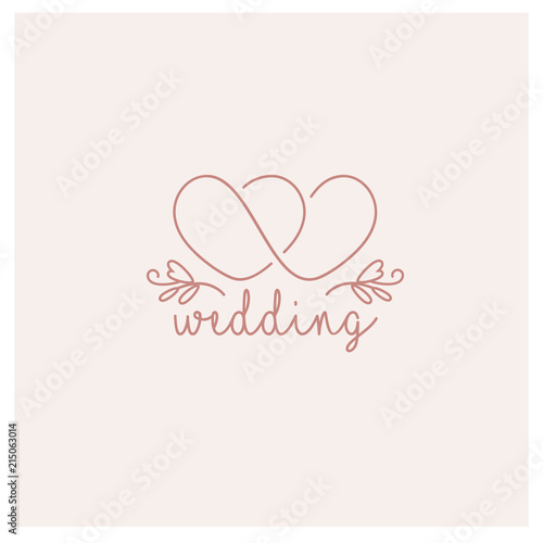 Vector logo design template. Wedding symbol concept.