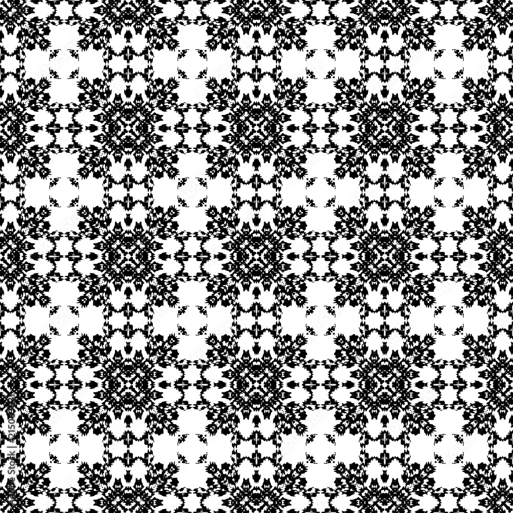 Black and White Seamless Ethnic Pattern. Tribal Black and White Seamless Ethnic Pattern. Tribal