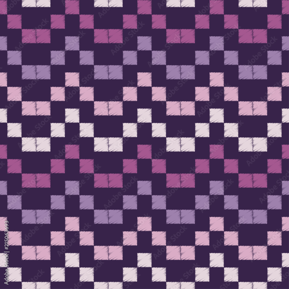 Seamless abstract geometric pattern. The pattern of pixels. Mosaic texture. Brushwork. Hand hatching. Scribble texture. Textile rapport. Seamless abstract geometric pattern. The pattern of pixels. Mosaic texture. Brushwork. Hand hatching. Scribble texture. Textile rapport.