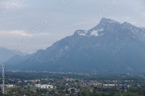 Beautiful view of the Alps from Hohensalzburg fortress, panorama Salzburg © Aleksei Zakharov