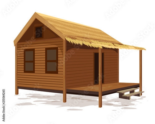 straw hut vector design